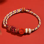 FREE Today: Blessing and Concentration Cinnabar Chinese Zodiac Hand-Woven Red String Bracelet