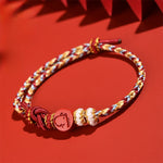 FREE Today: Blessing and Concentration Cinnabar Chinese Zodiac Hand-Woven Red String Bracelet