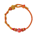 Buddha Stones Cinnabar Chinese Zodiac Blessing Hand-Woven Red String Bracelet