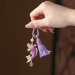 Buddha Stones Song Brocade Koi Fish Prosperity Keychain