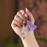 Buddha Stones Song Brocade Gourd Fortune Keychain
