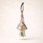 Buddha Stones Song Brocade Zongzi Leaf Balance Keychain