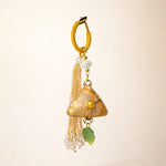Buddha Stones Song Brocade Zongzi Leaf Balance Keychain