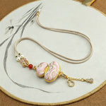 Buddha Stones Song Brocade Gourd Elegant Necklace