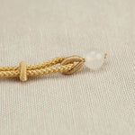 Buddha Stones Song Brocade Four-Leaf Clover Luck Necklace