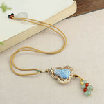 Buddha Stones Song Brocade Gourd Health Necklace