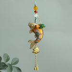 Buddha Stones Song Brocade Koi Fish Lotus Wealth Keychain