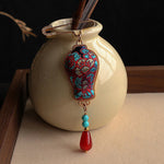 Buddha Stones Song Brocade Vase Design Elegant Brooch