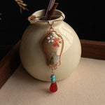 Buddha Stones Song Brocade Vase Design Elegant Brooch