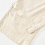 Buddha Stones Summer Casual Vintage Drawstring Solid Long Pants Men's Tapered Pants With Pockets