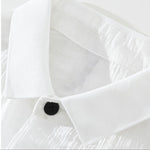 Buddha Stones Summer Casual Minimalist Button-Up Solid Men's Shirts