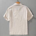 Buddha Stones Summer Casual Minimalist Solid Men's Shirts
