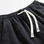 Buddha Stones Spring Casual Minimalist Drawstring Solid Men's Tapered Pants With Pocket