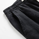 Buddha Stones Spring Casual Minimalist Drawstring Solid Men's Tapered Pants With Pocket