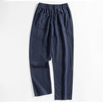 Buddha Stones Spring Casual Minimalist Drawstring Solid Men's Tapered Pants With Pocket