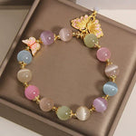 Buddha Stones Multicolor Cat's Eye Butterfly Love Beaded Bracelet