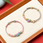 Buddha Stones Handmade Woven Butterfly Luck Adjustable String Bracelet