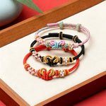 Buddha Stones Handmade Woven Butterfly Luck Adjustable String Bracelet