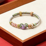 Buddha Stones Handmade Woven Butterfly Luck Adjustable String Bracelet