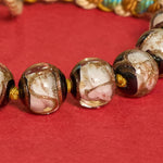 Buddha Stones Tibetan Liuli Glass Bead Five Directions Gods Of Wealth Buddha Eye Blessing String Bracelet