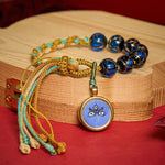Buddha Stones Tibetan Liuli Glass Bead Five Directions Gods Of Wealth Buddha Eye Blessing String Bracelet