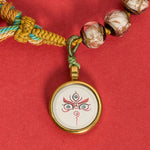 Buddha Stones Tibetan Liuli Glass Bead Five Directions Gods Of Wealth Buddha Eye Blessing String Bracelet