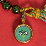Buddha Stones Tibetan Liuli Glass Bead Five Directions Gods Of Wealth Buddha Eye Blessing String Bracelet