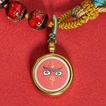 Buddha Stones Tibetan Liuli Glass Bead Five Directions Gods Of Wealth Buddha Eye Blessing String Bracelet
