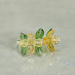 Buddha Stones Liuli Osmanthus Flower Wisdom Ring