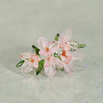Buddha Stones Liuli Pear Blossom Flower Wisdom Ring