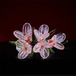 Buddha Stones Liuli Pear Blossom Flower Wisdom Ring