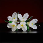 Buddha Stones Liuli Pear Blossom Flower Wisdom Ring