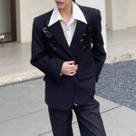 Sequined 3D Embroidered Suit Jacket