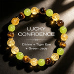 FREE Today: Prosperity and Happiness Natural Citrine Tiger Eye Green Jade Bracelet