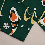 Buddha Stones Cotton Koi Fish Ripple Pattern Men's Tapered Pants With Pockets