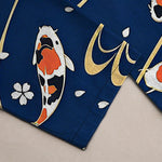 Buddha Stones Cotton Koi Fish Ripple Pattern Men's Tapered Pants With Pockets