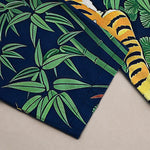 Buddha Stones Cotton Tiger Jungle Pattern Men's Tapered Pants With Pockets