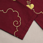 Buddha Stones Cotton Golden Floral Cloud Pattern Men's Tapered Pants With Pockets