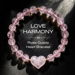 Buddha Stones Natural Amethyst Green Aventurine Tiger Eye Strawberry Quartz Love Heart Spiritual Bracelet