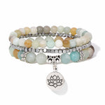 FREE Today: New Beginning and Motivating 3Pcs Zebra Jasper Lotus Enlightenment Beaded Bracelet