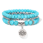 FREE Today: New Beginning and Motivating 3Pcs Zebra Jasper Lotus Enlightenment Beaded Bracelet