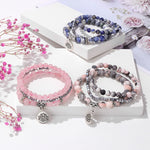 FREE Today: New Beginning and Motivating 3Pcs Zebra Jasper Lotus Enlightenment Beaded Bracelet