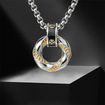 Buddha Stones Copper Chinese Coin Electroplated Wealth Necklace