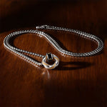 Buddha Stones Copper Chinese Coin Electroplated Wealth Necklace