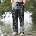 Buddha Stones Cotton Various Paisley Pattern Men's Tapered Pants With Pockets