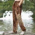 Buddha Stones Cotton Various Paisley Pattern Men's Tapered Pants With Pockets