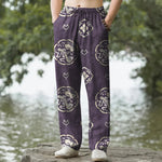 Buddha Stones Cotton Vintage Floral Medallion Pattern Men's Tapered Pants With Pockets