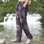 Buddha Stones Cotton Vintage Floral Medallion Pattern Men's Tapered Pants With Pockets