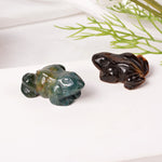 FREE Today: Wealth and Healing Natural Green Aventurine Clear Quartz Frog Crystal & Stone Decor