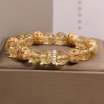 FREE Today: Purity and Healing Liuli Glass Bead Gold Leaf Cloisonné New Chinese Round Bracelet